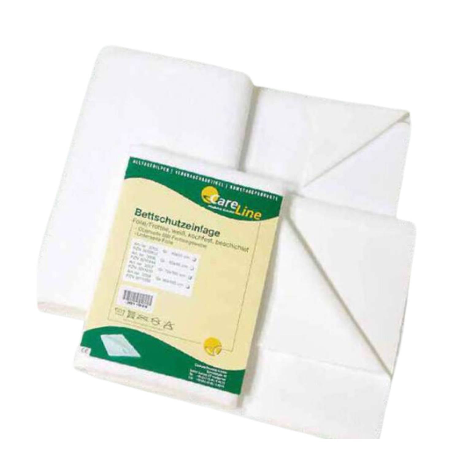 Bettschutzeinlage Frottee/PU, atmungsaktiv, weiß - 200x200 cm